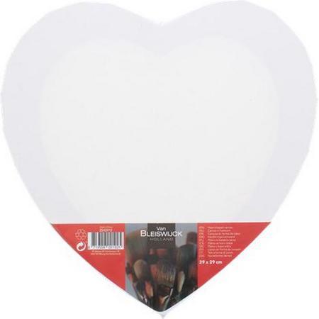 DONZA - Schildersdoek Hart - Canvas hart - 29 x 29 - Schildersdoek Bleiswijck - Drievoudig geprepareerd - Schildercanvas - Schilder doek - Heart canvas - hartjesvorm