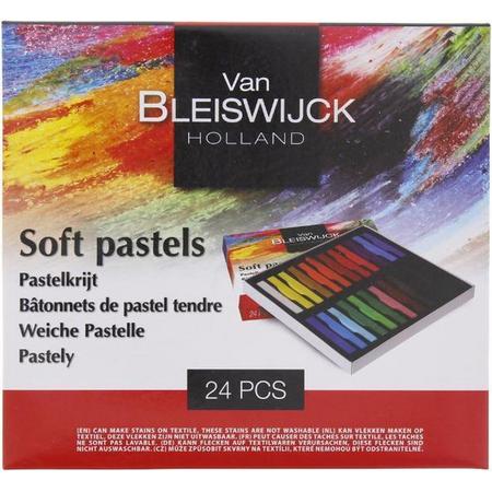 Van Bleiswijck pastelkrijt- Krijt pastels - Pastelkrijt voor kunstenaars - 24 kleuren