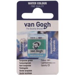 van Gogh water colour napje Turquoise Green (661)