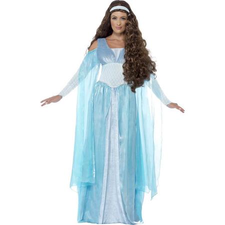 Blauwe middeleeuwse prinsessen kostuum voor vrouwen  - Verkleedkleding - Medium