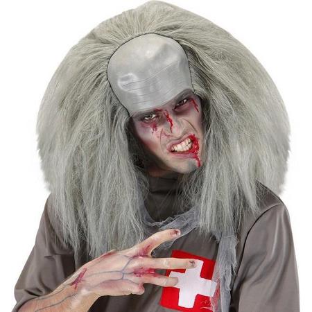 Gekke zombie pruik voor heren Halloween  - Verkleedpruik - One size