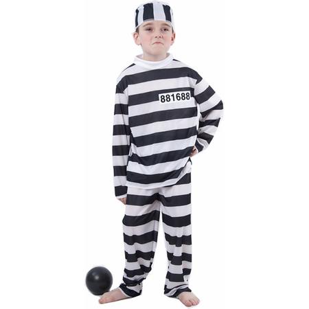 Gevangene boevenpak voor kinderen - Verkleedkleding - Maat 122/134