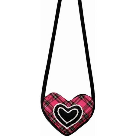 Heart bag pink-black