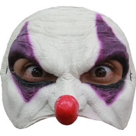 Kwaadaardig clown masker paars voor heren Halloween  - Verkleedmasker - One size