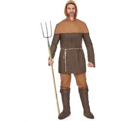 LUCIDA - Middeleeuwse boer outfit voor heren - Volwassenen kostuums