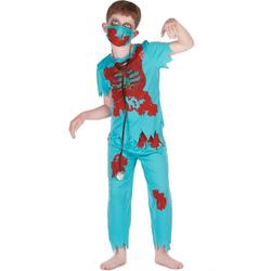 LUCIDA - Zombie dokter outfit voor jongens - L 128/140 (10-12 jaar) - Kinderkostuums