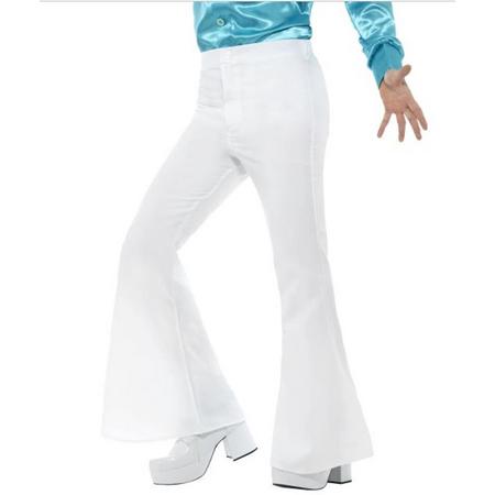 Witte disco broek voor heren - Verkleedkleding - Maat XL