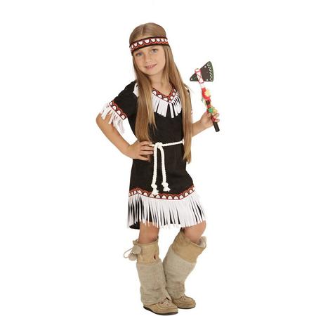 Zwart indianen kostuum voor meisjes  - Kinderkostuums - 128-140