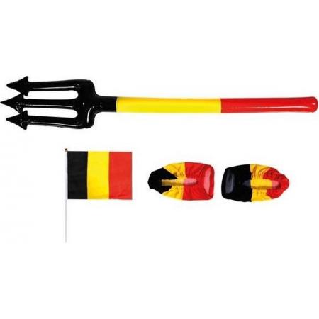 Velleman Supporterskit België Polyester Zwart/geel/rood 4-delig