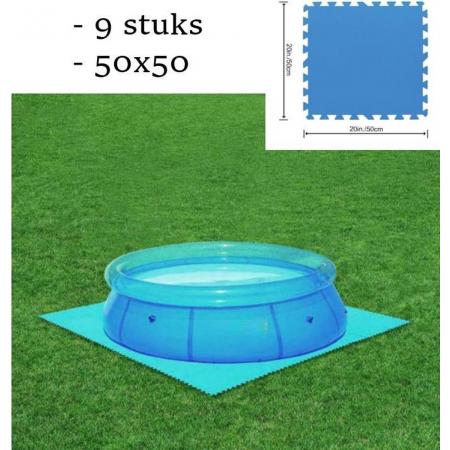 Vemia® Zwembad tegels - 500x500 - 9 stuks - Zwembad ondervloer