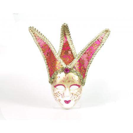 Decoratief Venetiaans masker – Roze kleur - carnaval – feest- evenement – thema – italiaans – verkleed – kinderfeest – bal masquê – gemaskerd - decoratie