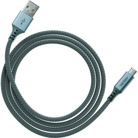 Ventev charge & sync cable 4ft USB-A to microUSB stealth black