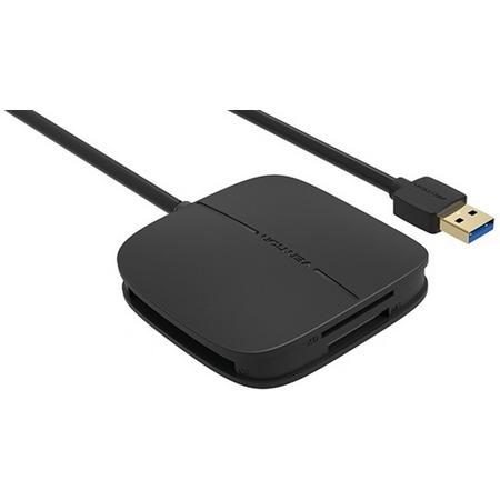 USB 3.0 kaartlezer voor SD/TF/CF/XD /MS Micro SD - Zwart - 50cm Kabel