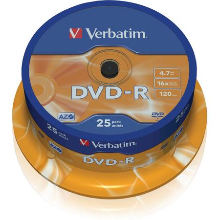 Verbatim 43522 AZO DVD-R Schijven - 25 Stuks / Spindel