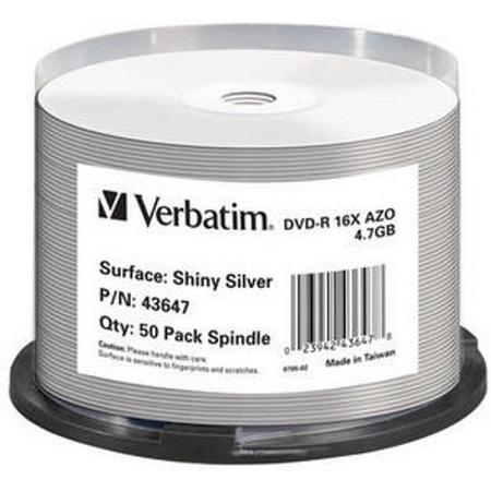 Verbatim 43647 4.7GB DVD-R 50stuk(s) lege dvd