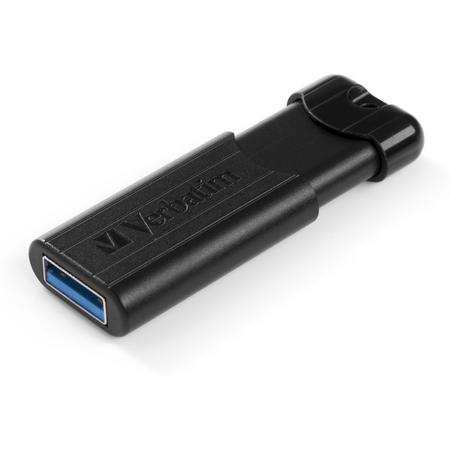 Verbatim PinStripe USB flash drive 64 GB 2.0/3.0 (3.1 Gen 1) USB-Type-A-aansluiting Zwart