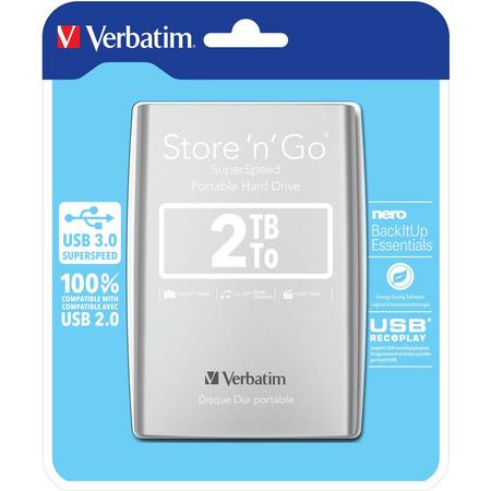 Verbatim Store n Go Ultra Slim - Externe harde schijf - 2 TB