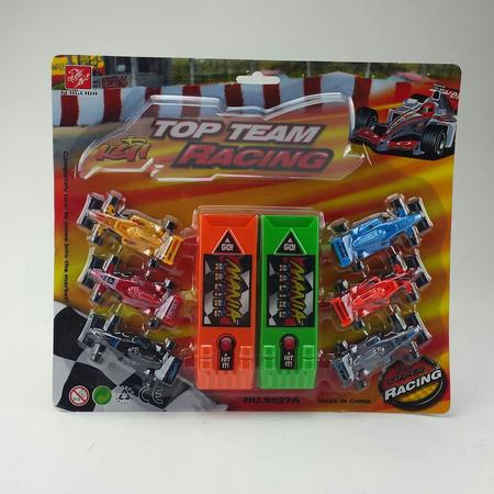 12 mini racing cars with launcher