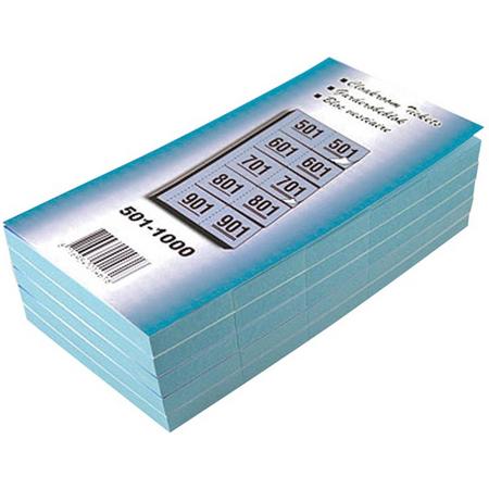 19x Garderobeblokken nummers van 501 t.e.m. 1.000, blauw