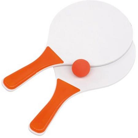 Beachball set - Oranje-Wit - 37.5x23.5cm - Strandbal tennis