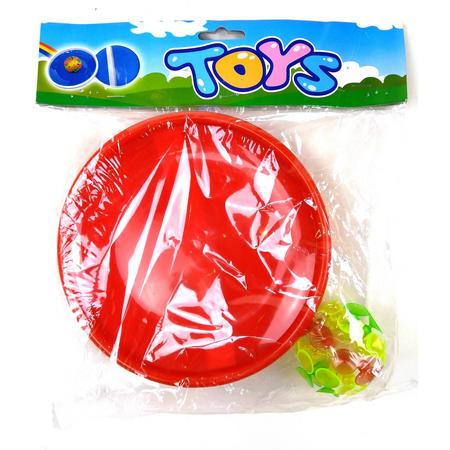 Toys - Zuignap Bal Vang en Gooi Spel - 2 Assorti - Rood of Blauw