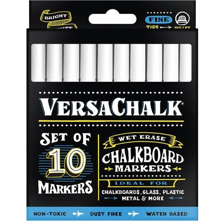 VersaChalk- Liquid Chalkboard Markers - fine - 10 stuks - wit