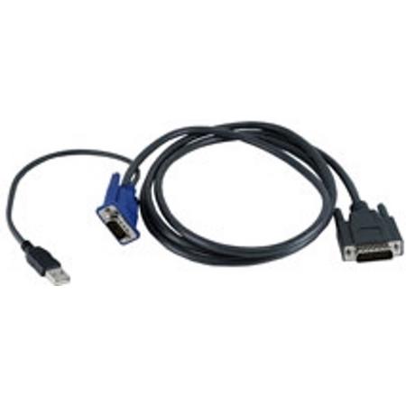 Vertiv Avocent 6 USB, VGA SwitchView SC100 & 200 series cable toetsenbord-video-muis (kvm) kabel Zwart 1,8 m