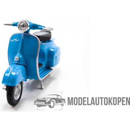 Vespa 150CC (Blauw) 1/18 Welly - Modelscooter - Schaalmodel - Model scooter - Schaal model