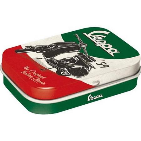 Vespa 59 - The Original Italian Classic - Pepermunt Metalen blikje - Mint box