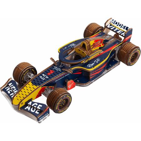 Veter Models 3D Modelbouwpakket Racer V3, AKV-13 Geel/Zwart, 17x7x4cm