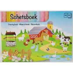 Dutch Crafts - Schetsboek - Schetsboek voor kinderen - Boerderij met dieren kaft