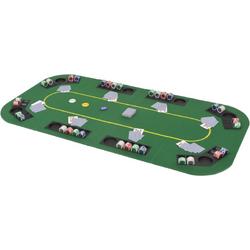 VidaLife Poker tafelblad voor 8 spelers 4-voudig inklapbaar groen