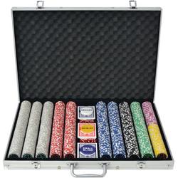 VidaLife Pokerset met 1000 laser chips aluminium