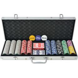 VidaLife Pokerset met 500 chips aluminium