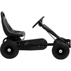 VidaLife Skelter met pedalen en pneumatische banden zwart