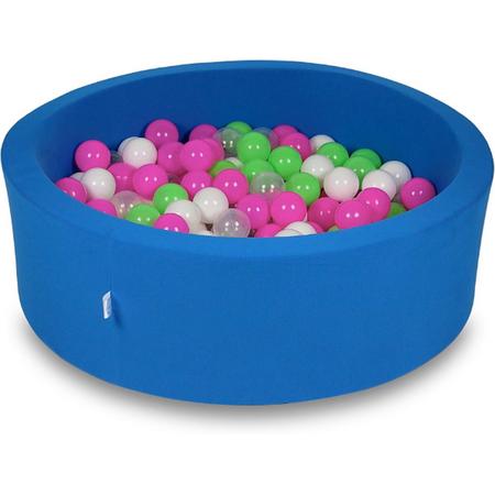 Ballenbak - 200 ballen - 90 x 30 cm - ballenbad - rond blauw