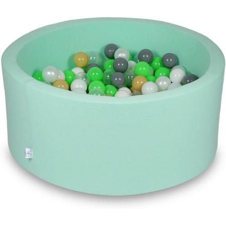 Ballenbak - 300 ballen - 90 x 40 cm - ballenbad - rond mint groen