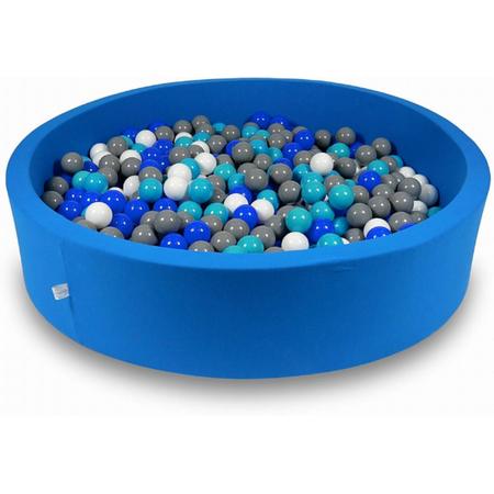 Ballenbak - 600 ballen - 130 x 30 cm - ballenbad - rond blauw