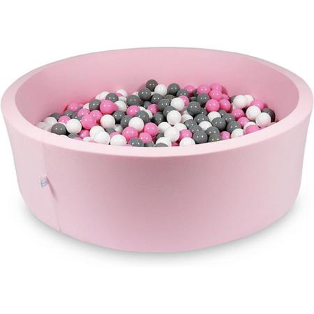 Ballenbak XXL - 700 ballen - 130 x 40 cm - ballenbad - rond roze