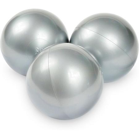Ballenbak ballen zilver (70mm) voor ballenbak 100 stuks