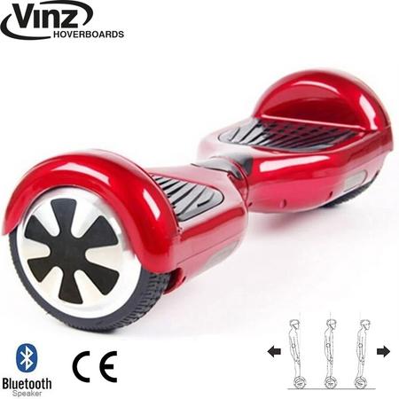 Vinz Hoverboard incl. Bluetooth Boxen & LED 6,5 Inch - Rood