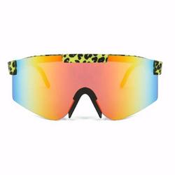 Viper Zonnebril - Sport Zonnebril - Viper Glasses - Wintersport zonnebril - sneeuw - ski bril - Fietsbril - Sportbril - UV 400 - Festival Snelle Planga - Geel