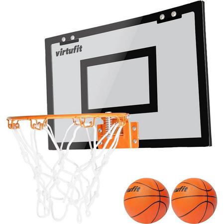 VirtuFit Pro Mini Basketbalbord - Met 2 ballen en pomp - Zwart