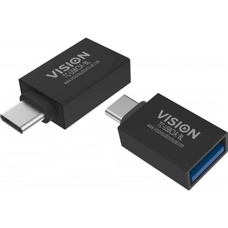 Vision TC-USBC3A/BL kabeladapter/verloopstukje USB C USB 3.0 A Zwart