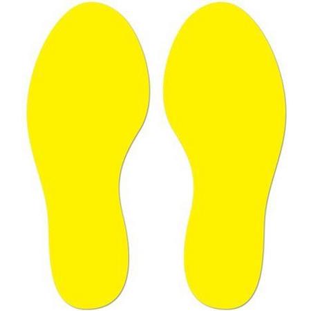 Vloerstickers voetstappen set (geel)
