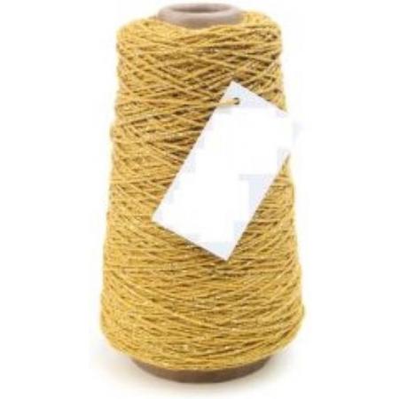 Cotton Cord Lurex/ Katoen touw 300 meter oker /goud ø2mm
