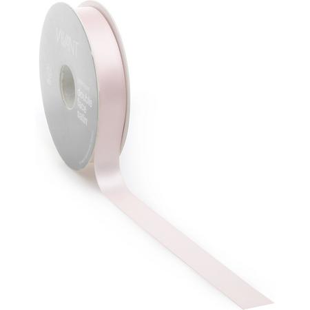 Satijn lint 16 mm roze op rol van 25 meter