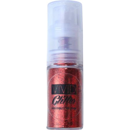 Vivid Glitter Fine Mist Spray Pump - Red Hot (14ml)