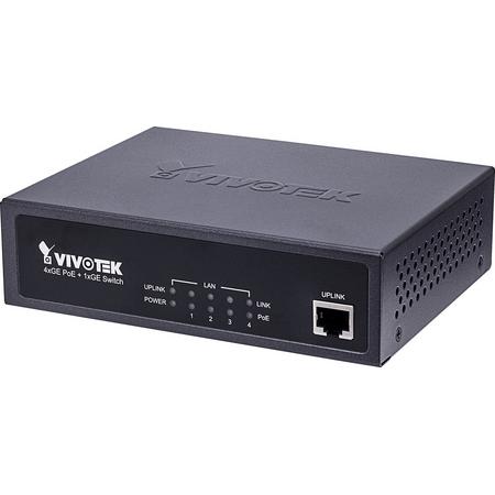 VIVOTEK AW-GET-050A-065 Onbeheerde netwerkswitch 10G Ethernet (100/1000/10000) Power over Ethernet (PoE) Zwart netwerk-switch