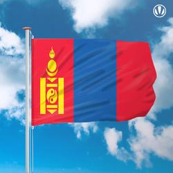 Vlag Mongolie 150x225cm - Spunpoly